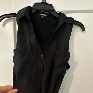 Express Women's Black Sleeveless Portofino Dress